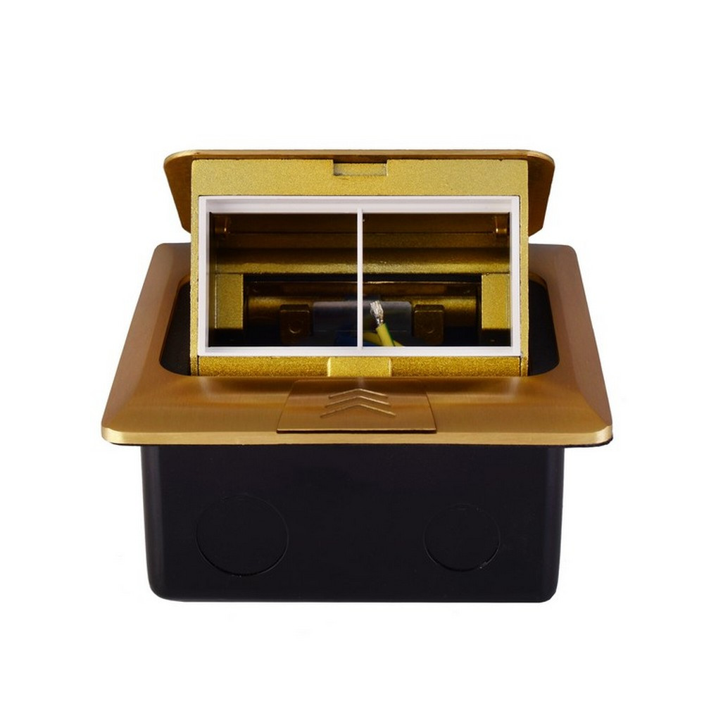 Розетковий люк підлоговий LIVOLO золотий, вбудований у підлогу, пустий корпус без розеток для наповнення будь-якими модулями, з кришкою, IP44, алюміні Коломыя - изображение 10