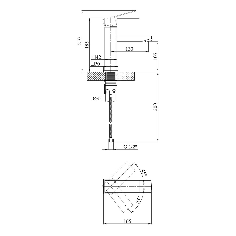 Набор смесителей Edelstahl Kubus-SCH010 + смеситель Edelstahl Kubus-SCH060 Киев - изображение 3