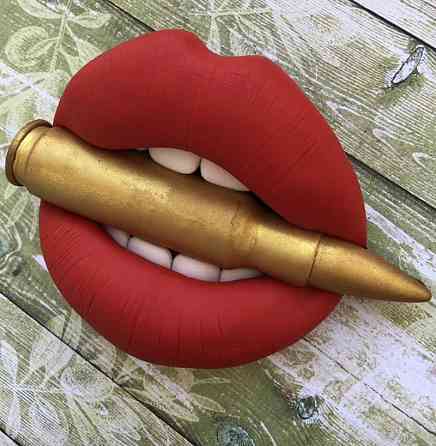 Форма силиконовая Губы 66 мм серый Киев