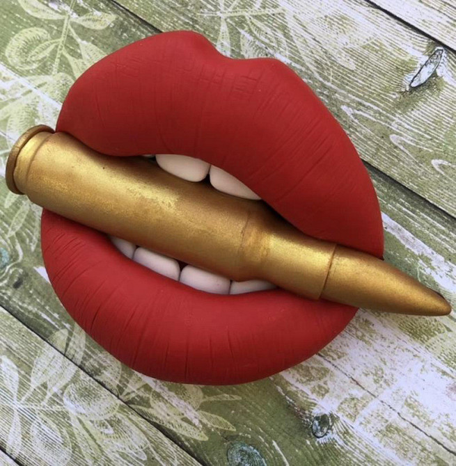 Форма силиконовая Губы 66 мм серый Киев - изображение 6