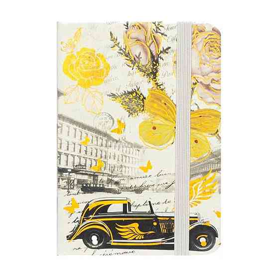 Блокнот А6 на резинке 5702-4 твердая обложка, линия 14х9 см 80 листов Винница