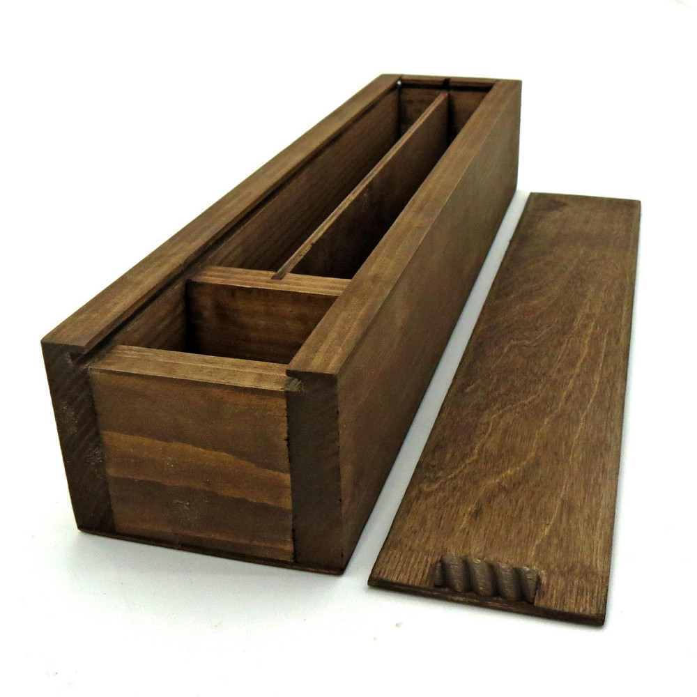 Пенал дерев'яний "Петунія фанера 34х7х8см" капучино Миколаїв - фото 1