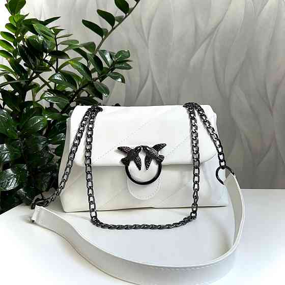 Брендовая женская сумка. Женская белая сумка маленькая через плечо. 873 Киев