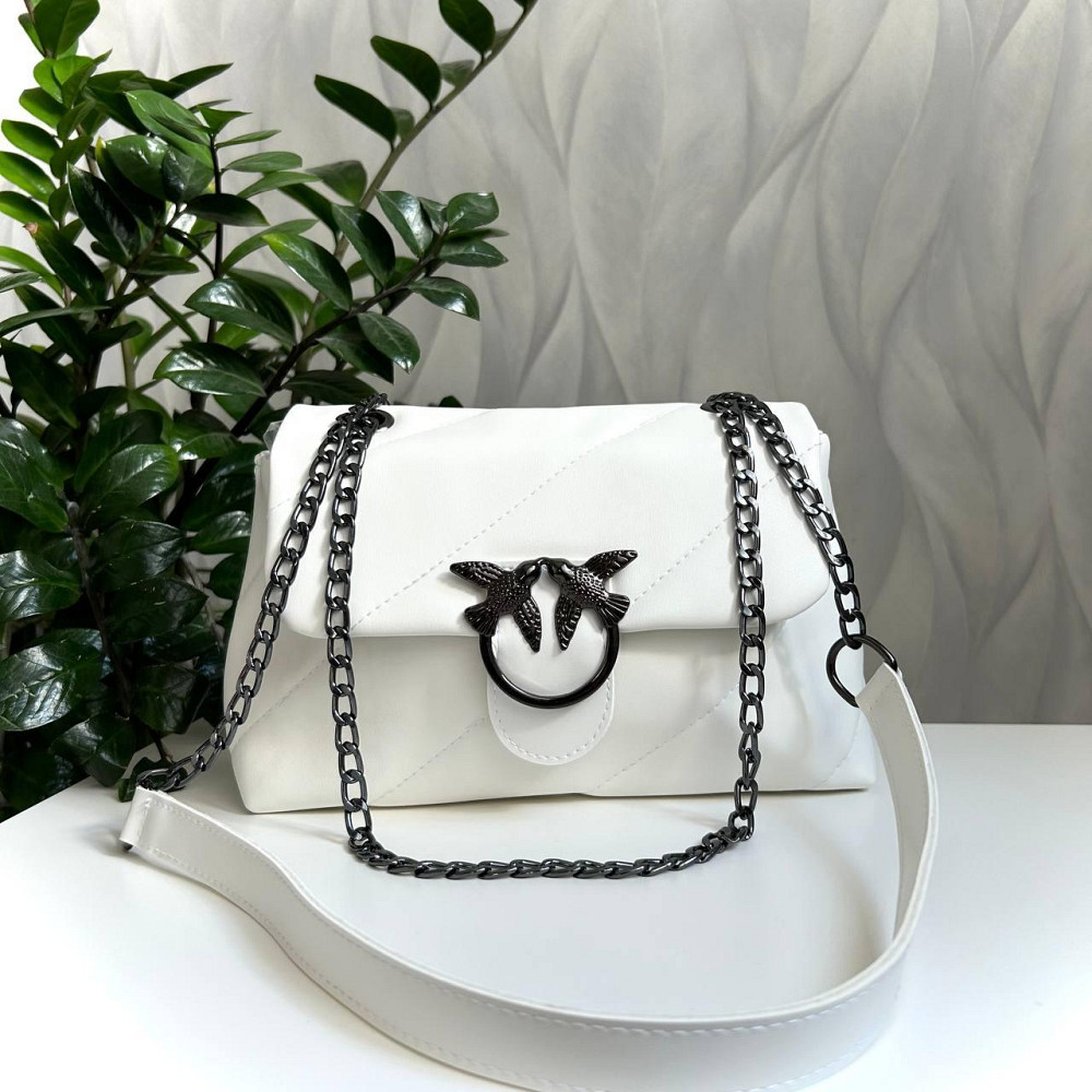 Брендова жіноча сумка. Жіноча біла сумка маленька через плече. 873 Київ - фото 6