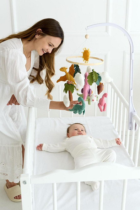 Дитячий мобіль на ліжечко для немовлят WoollyFox "Історія динозаврів" Київ - фото 3