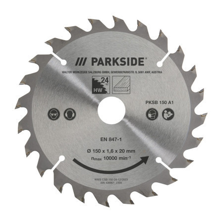 Полотно для дискової пилки Parkside PKSB 150 А1 з 24 зубами (150х1,6х20 мм) Полтава - photo 1