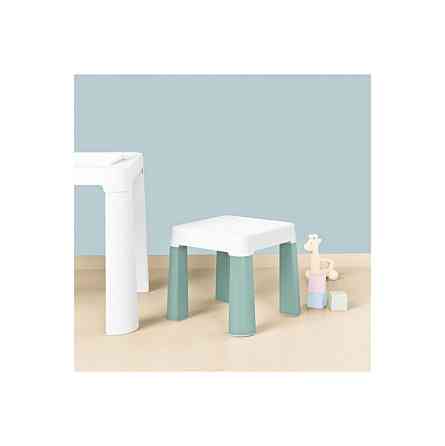 Дитячий табурет 0884TXK, біло-зелений, до 75 кг 32 х 32 х 28 см Вінниця