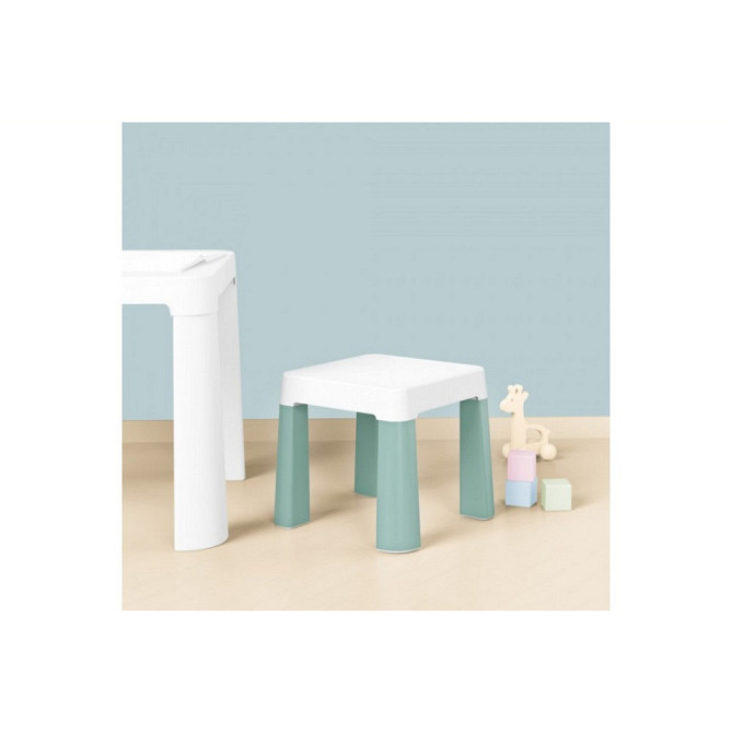 Дитячий табурет 0884TXK, біло-зелений, до 75 кг 32 х 32 х 28 см Вінниця - фото 5