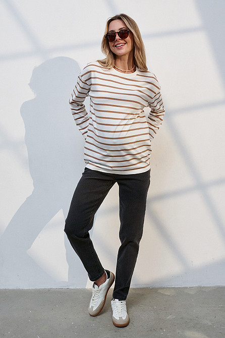 Джинси для вагітних Mom Fit для майбутніх мам S (44) Ivonne Essential Юла Мама чорно-сірий Кривий Ріг - фото 1