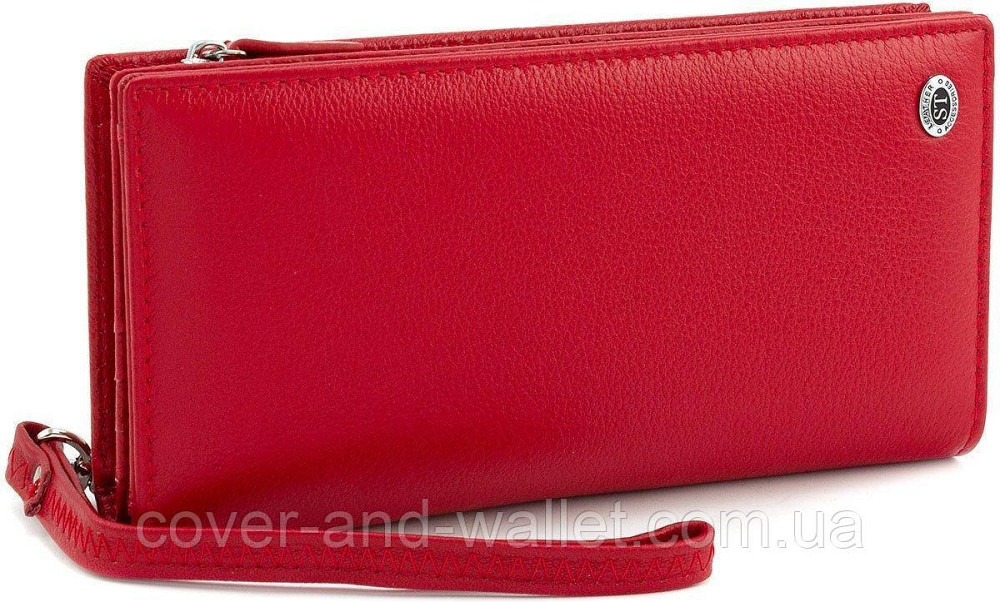 Вместительный женский кожаный кошелек клатч с отделением на молнии ST 1431 Киев - изображение 2