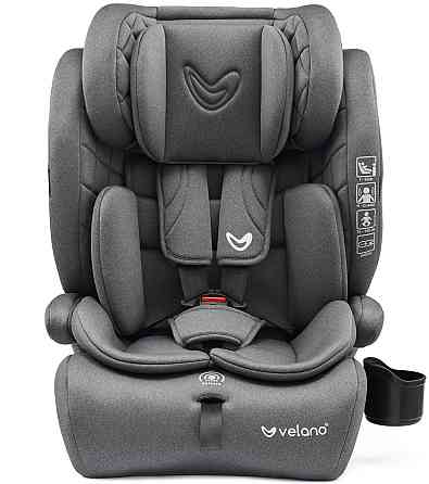 Автокрісло VELANO Flexo i-Size 76–150 см, ISOFIX + Top Tether/ремінь, grey Київ