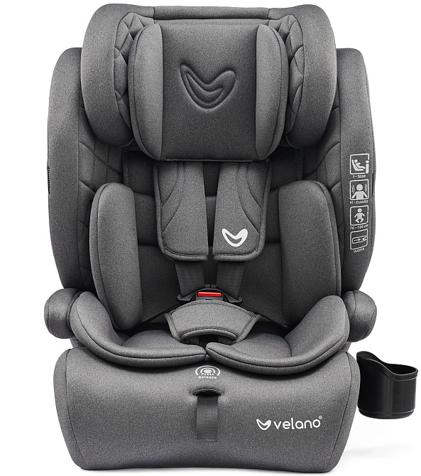 Автокрісло VELANO Flexo i-Size 76–150 см, ISOFIX + Top Tether/ремінь, grey Київ - фото 2