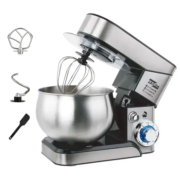 Планетарный миксер тестомес Zepline ZP-105 из нержавеющей стали Кухонный комбайн с чашей на 6л мощностью 3500 Вт Коломыя - изображение 2