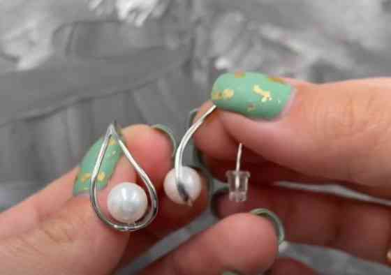 Серьги Xuping 36329, размер 26*13мм, позолота Белое Золото Киев