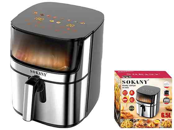 Аэрофритюрница Sokany SK-10045 2000Вт, чаша из нержавеющей стали, таймер, регулировка температуры Одесса
