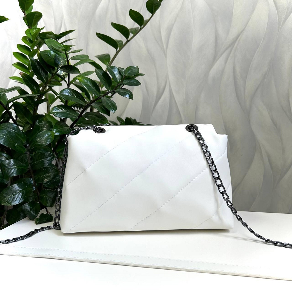 Брендова жіноча сумка. Жіноча біла сумка маленька через плече. 873 Київ - фото 4