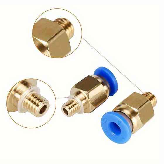 Фитинг PC4-M6 для PTFE трубки, коннектор Bowden MK8 E3D, пневмофитинг для 3D-принтера Киев