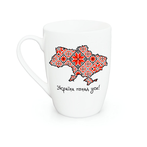 Чашка для капучіно Вишиванка 360мл (подарункова уп) 1779 Кварта Житомир