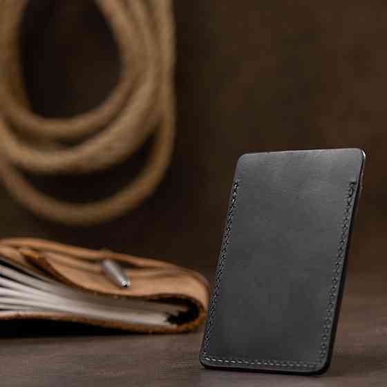 Кожний маленький картхолдер GRANDE PELLE 11529 Чорний Київ