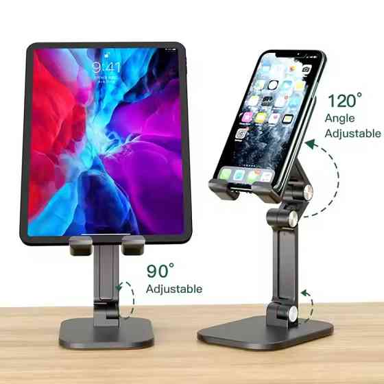 Підставка-тримач настільна для телефона або планшета JK010,складна, чорнапід телефон Кам'янець-Подільський