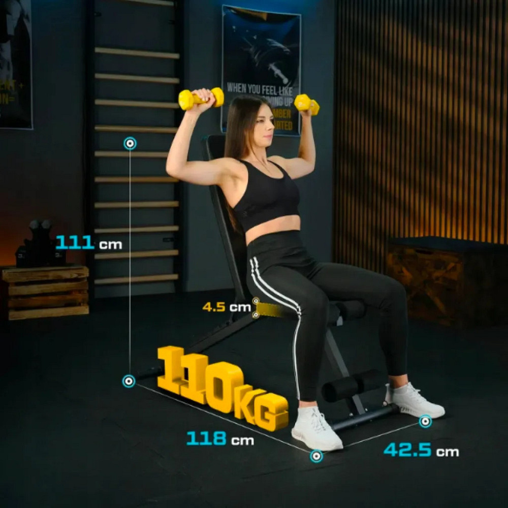 Тренировочная скамья для дома и спортзала регулируемая с эспандерами Спортивная скамья для тренировок TX-110B Киев - изображение 9