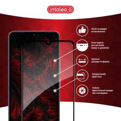 Стекло защитное Intaleo Full Glue Xiaomi Redmi A3 Black (1283126591297) Винница