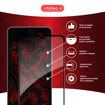 Стекло защитное Intaleo Full Glue Xiaomi Redmi A3 Black (1283126591297) Винница - изображение 3