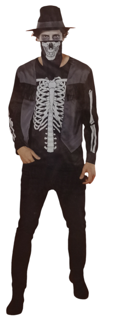 Ковбойський костюм для вечірки на Хелловін футболка з довгим рукавом капелюх бандана розмір L 52-54 чорний Київ - фото 2