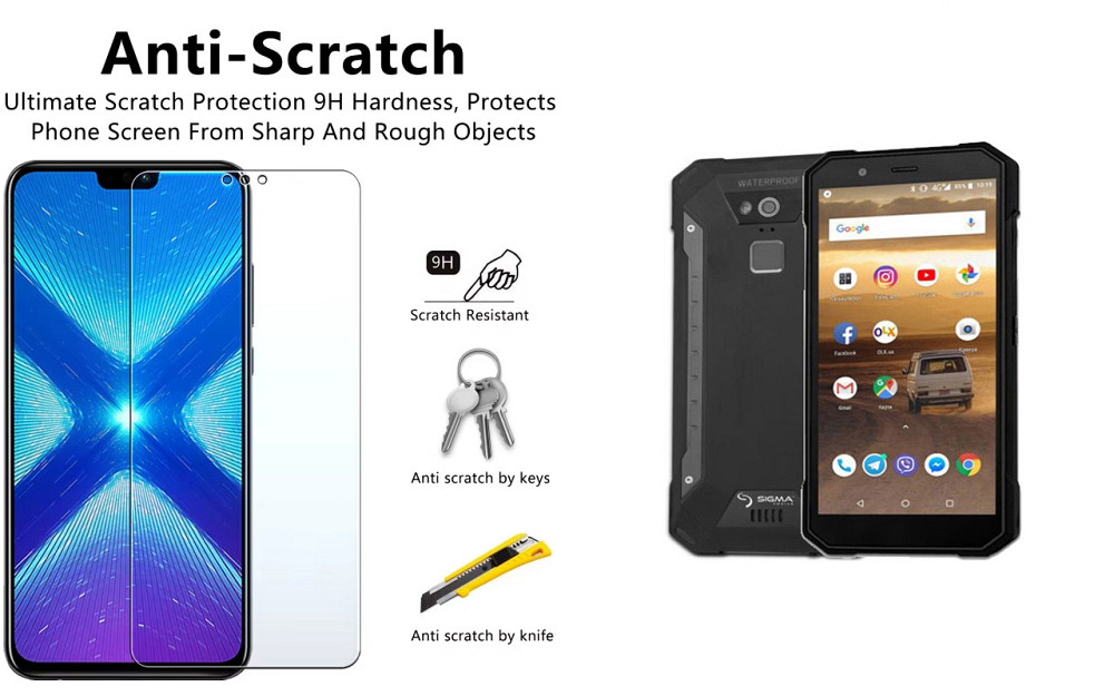 Захисне скло NeoGlass для Sigma mobile X-treme PQ53 – надпрозоре та стійке Київ - фото 1