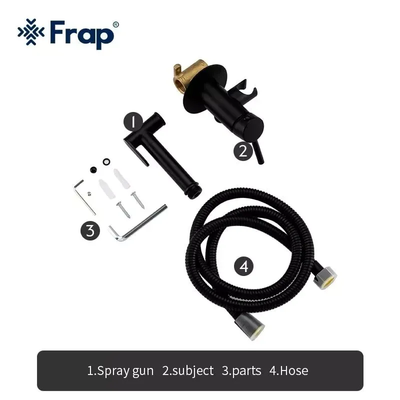 Гігієнічний душ прихованого підключення Frap F7505-6 чорний Київ - фото 8