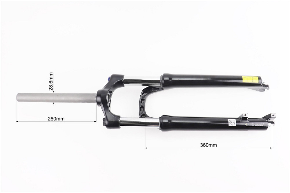 Вилка 26" амортизаційна, без різьби 1-1/8" (28,6мм), шток 260мм, з ходом 80мм, Disk-brake, пружинно-оливна, Lockout, алюмінієва, чорна XCM-3 Київ - фото 4
