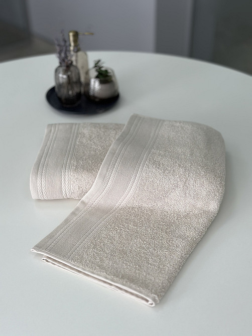 Комплект махрових рушників IDEAL TEXTILE Легкий бриз 50х90 + 70х140 см 450 г/м2 100% бавовна Бежевий Чернівці - фото 4