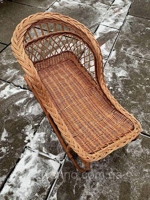Санки плетеные из лозы с заплетенным сиденьем Киев - изображение 4