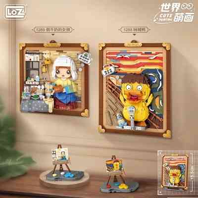 Конструктор LOZ Объемная картина Служанка с кувшином молока (1289) Винница