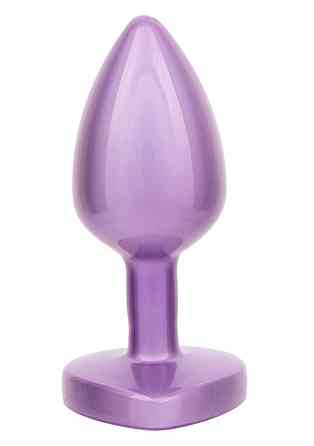 Анальная пробка CalExotics Diamond Heart Plug Small, фіолетова, 5,7 × 3,2 см Sex Aura Київ