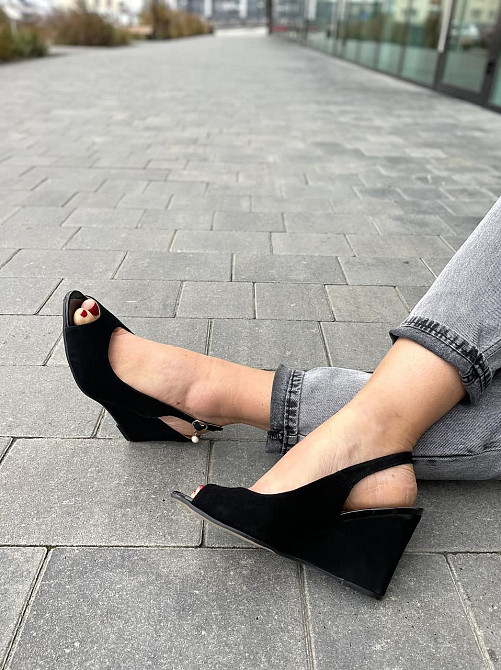 Vesna Босоніжки жіночі VESNA 9325 чорні (літо, замша натуральна) (908) лише 36р.38р. Коломыя - изображение 2