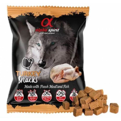 Ласощі для собак Alpha Spirit DOG Snacks Turkey напіввологі з індички, кубики 50 г (8436586310004) Вінниця - фото 2