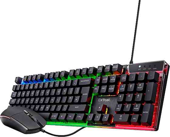 Ігрова клавіатура і миша Trust GXT 838 Azor, QWERTY UK, LED, 8 Anti-Ghosting, 3000 DPI, ПК PS4 Xbox  Київ