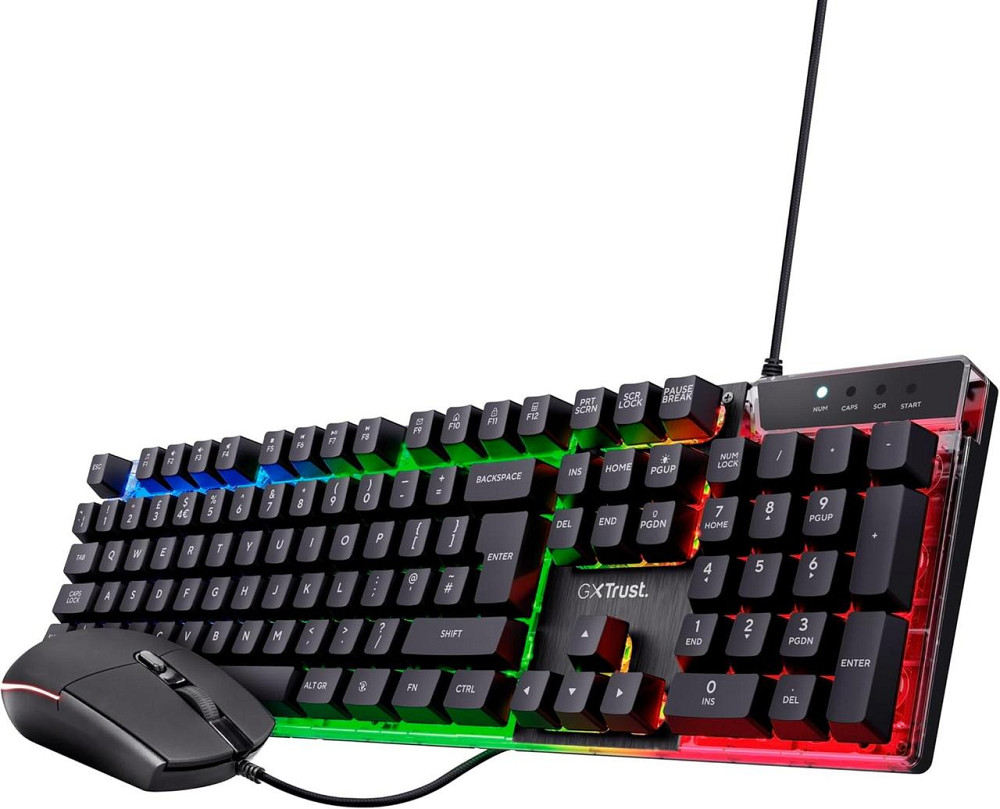 Игровая клавиатура и мышь Trust GXT 838 Azor, QWERTY UK, LED, 8 Anti-Ghosting, ПК PS4 Xbox ноутбука, набор Киев - изображение 1