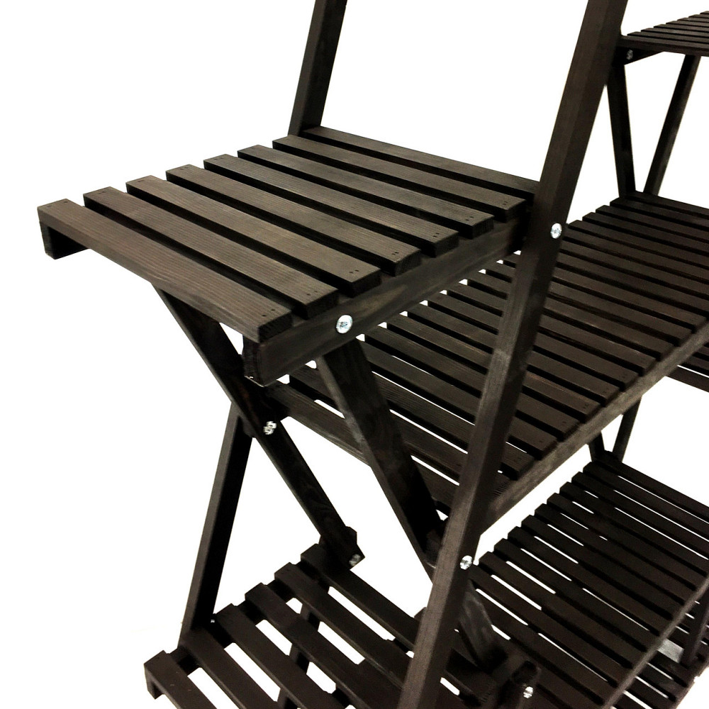 Підставка для квітів "Палезо" на коліщатках венге Миколаїв - фото 3