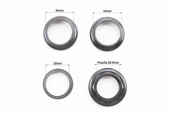 Кермова колонка 1-1/8" (34/28.6x34/30) різьбової вилки, чорні H841SW Київ