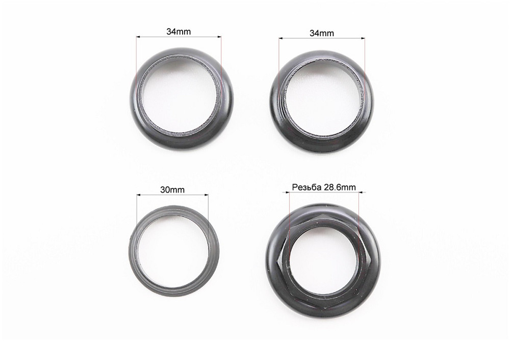 Кермова колонка 1-1/8" (34/28.6x34/30) різьбової вилки, чорні H841SW Київ - фото 3