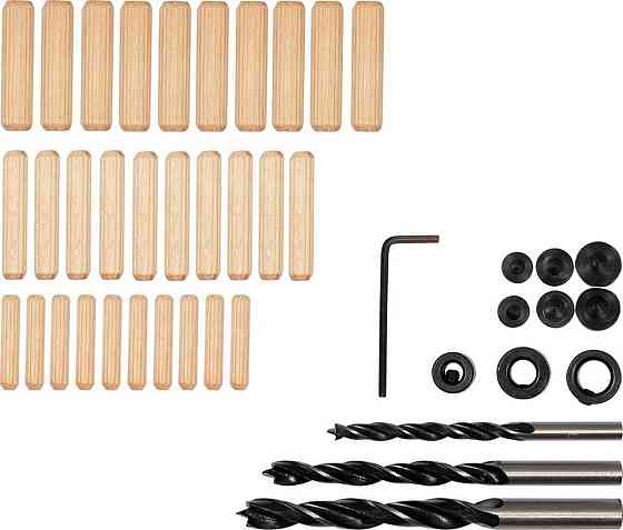 Засоби для кілкових сполучень по дереву YATO з діаметром 6, 8, 10 мм, набір 43 шт. [6/24] Одесса