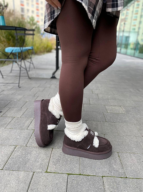 No brend Угги жіночі No brend 720-6 коричневі (зима, замша натуральна) (6041) Коломия - фото 5