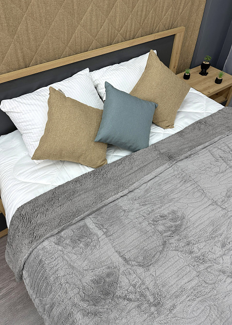 Плед 200х230 см (+-10см) на овчине 