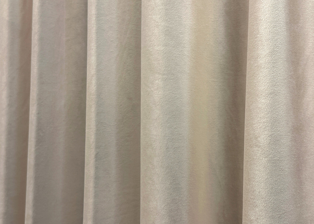 Шторная ткань бархат, высота 3м цвет бежевый 1550ш Киев - изображение 2