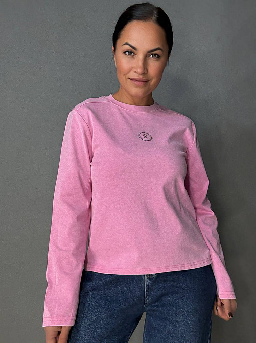 Лонгслив женский A-N 2517-5 трикотажный варка тай-дай с камешками 