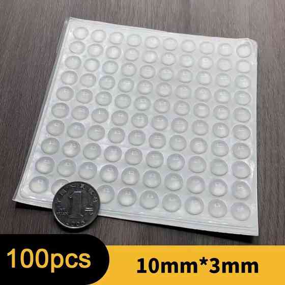 Прозорі самоклеючі силіконові накладки 10x3 мм, 100 шт Київ
