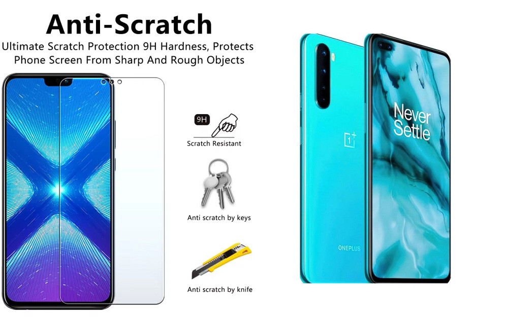 Захисне скло NeoGlass для OnePlus Nord – надпрозоре та стійке Київ - фото 1