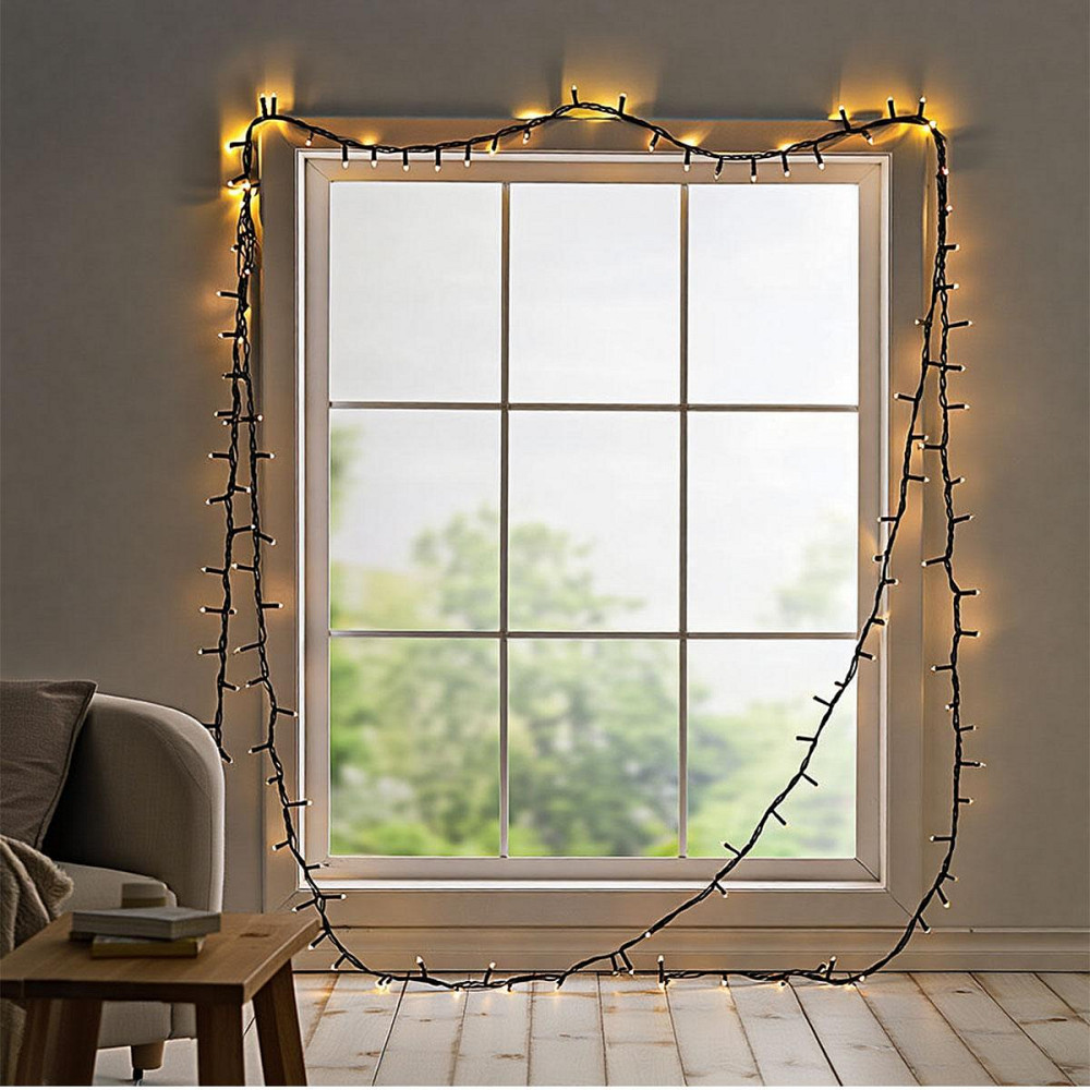 Гірлянда новорічна 22 м, 220 LED, жовтий світло Київ - фото 5